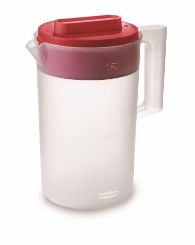 Rubbermaid Simply Pour Pitcher - Clear/Red Perspective: front