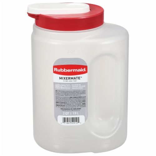 Rubbermaid® Mixermate™ Pitcher - Clear / Red Perspective: front