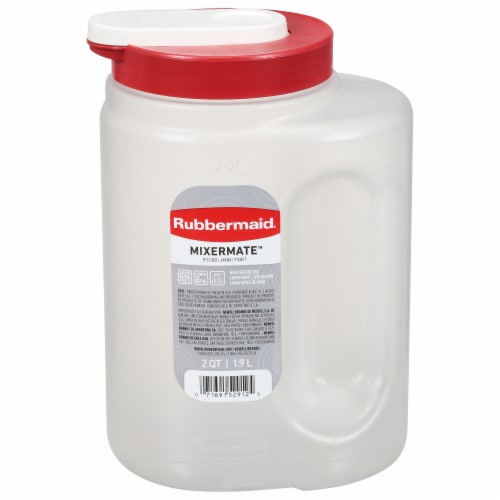 Rubbermaid 2122603 MixerMate 2 Quart Pitcher with Red Lid