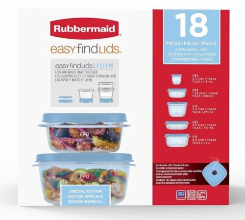 Rubbermaid® Easy Find Lids Food Storage Containers, 18 pc - Fry's Food  Stores