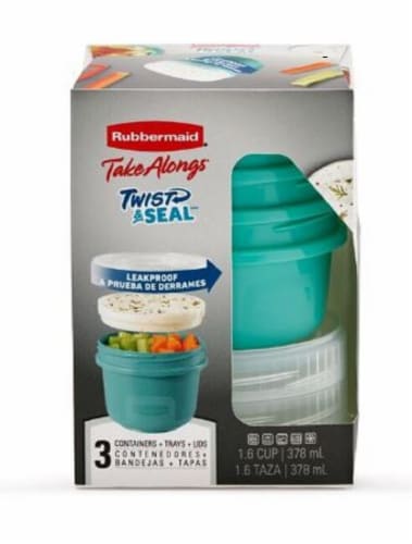 Rubbermaid® Take Alongs® Twist & Seal Leak Proof Food Storage Containers Perspective: front