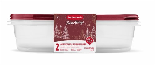 Rubbermaid TakeAlongs Large Rectangular Container, 2 ct - Fred Meyer