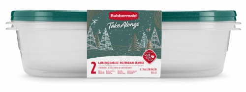 Rubbermaid® TakeAlongs® Divided Rectangle Food Storage Containers -  Clear/Red, 1 ct - Dillons Food Stores