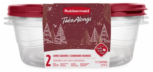 Rubbermaid Take Alongs Containers & Lids, Large, Squares - 2 containers & lids