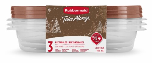 Rubbermaid® Take-Along® Holiday Rectangle Containers & Lids Perspective: front
