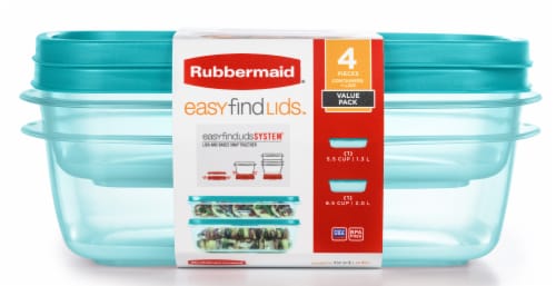 Rubbermaid® Easy to Find Lid Storage Container - Turquoise Perspective: front