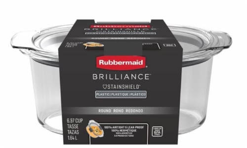 Rubbermaid® Brilliance™ Round Food Storage Container - Clear Perspective: front
