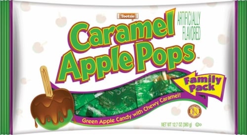 Tootsie® Caramel Apple Pops Family Pack Halloween Candy Perspective: front