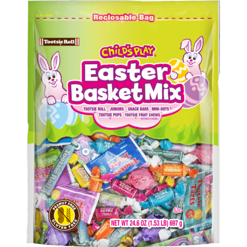 Tootsie Roll Child's Play Easter Candy Basket Mix Perspective: front