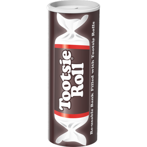 Tootsie Roll Piggy Bank Perspective: front