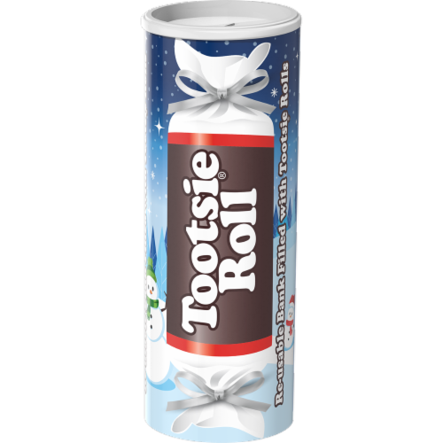 Tootsie Roll Chocolate Chewy Christmas Candy Bank Perspective: front
