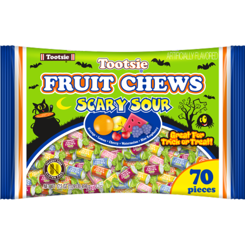 Tootsie® Scary Fruit Sour Chews Assorted Bag Perspective: front