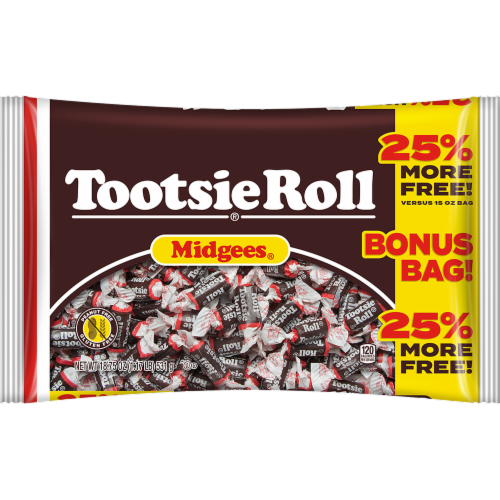 Tootsie Roll Midgees Candy Perspective: front