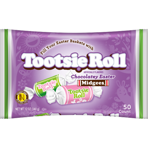 Tootsie Roll Chocolatey Midgees Easter Candy Perspective: front