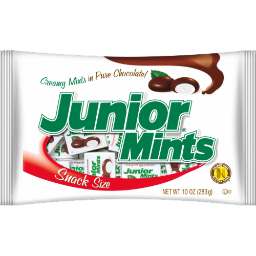 Junior Mint Snack Bag Halloween Candy Perspective: front