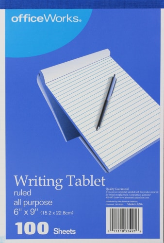 Office Works® Ruled All Purpose Writing Tablet - 100 Sheets Perspective: front