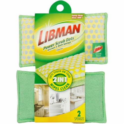 Libman® Power Scrub Dots Sponges Perspective: front