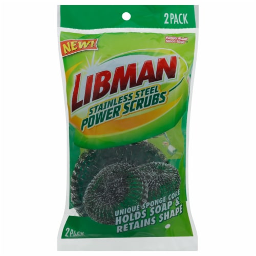 Libman® Stainless Steel Power Scrubber Perspective: front