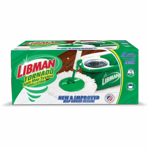 Libman 1025342 14 in. Tornado Spin Mop with Bucket, Green & White, 1 -  Kroger