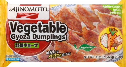 Ajinomoto Vegetable Gyoza Dumplings Perspective: front