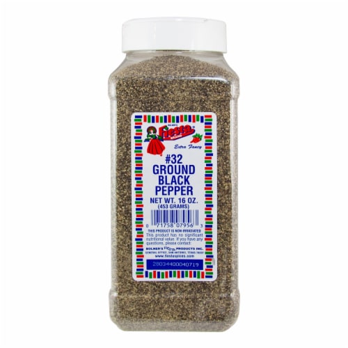 Fiesta® Extra Fancy #32 Ground Black Pepper Perspective: front