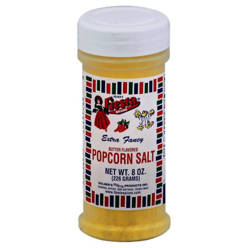 Fiesta® Extra Fancy Butter Flavored Popcorn Salt Perspective: front