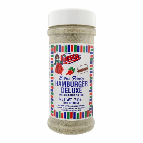 Fiesta® Extra Fancy Hamburger Deluxe Seasoning Perspective: front
