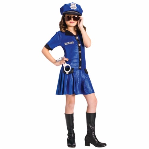 Costumes For All Occasions Small Police Girl Child Costume Perspective: front