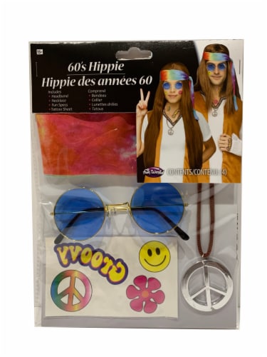 Fun World Decades Instant Sixties Halloween Costume Kit Perspective: front