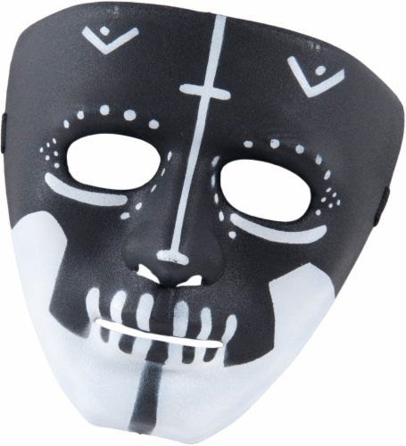 Fun World Voodoo Skull Mask - Black/White Perspective: front