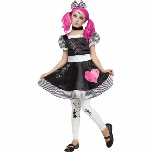 Morris Costumes FW124072LG Broken Doll Child Costume, Large 12-14 Perspective: front
