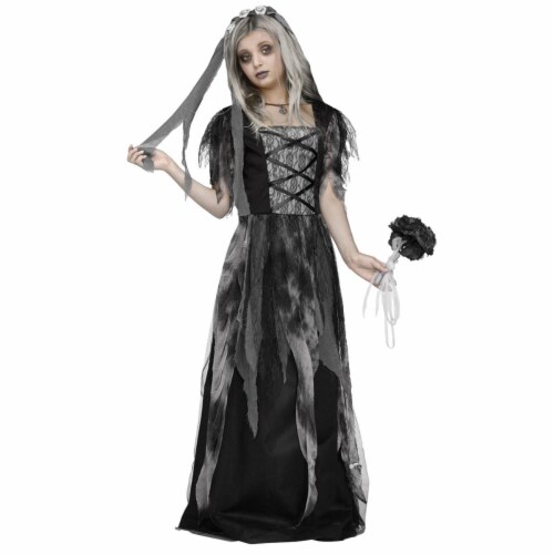 Fun World FW124452LG Bride Child Costume, Large 12-14 Perspective: front