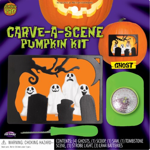 Fun World® Pumpkin Pro Carve-A-Scene Pumpkin Kit - 11 Piece - Multi-Color Perspective: front