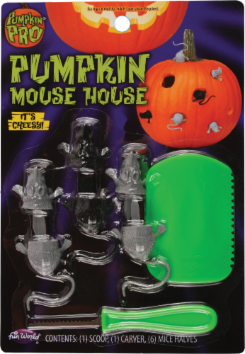 Fun World® Pumpkin Pro® Pumpkin Mouse House - 8 Piece - Multi-Color Perspective: front