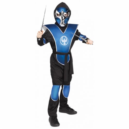 Morris Costumes Raven Ninja Chrome Ch - Small Costume Perspective: front