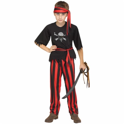 Morris Costumes Jolly Roger Pirate Child Costume&#44; Large 12-14 Costume Perspective: front