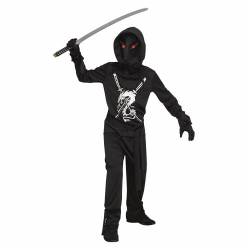 Morris Costumes FW133512SM Fade In & Out Ninja Child Costume, Size 4-6 Perspective: front