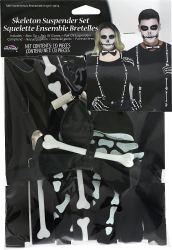 Fun World Skeleton Suspender Set Perspective: front
