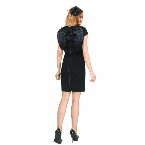 Fun World Fantasy Feather Wing Costume - Black Perspective: front