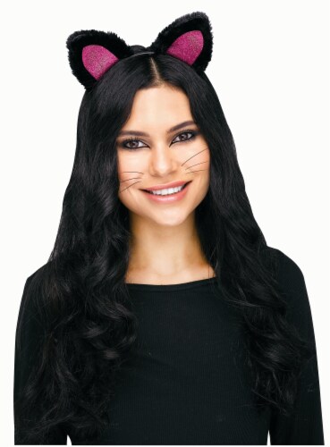 Fun World Pink Cat Headband Halloween Costume Accessory Perspective: front