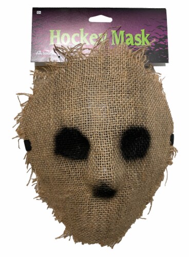 Fun World Burlap Hockey Mask Perspective: front