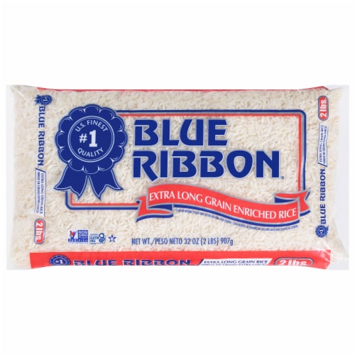 Blue Ribbon Extra Long Grain Enriched Rice Perspective: front