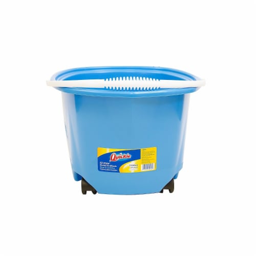 Quickie® Ez-Glide Bucket On Wheels, 5 Qt, Blue 20000ZQK Perspective: front