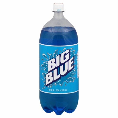 Big Blue Soda Bottle Perspective: front