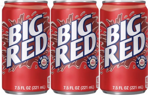 Big Red Soda Mini Cans Perspective: front