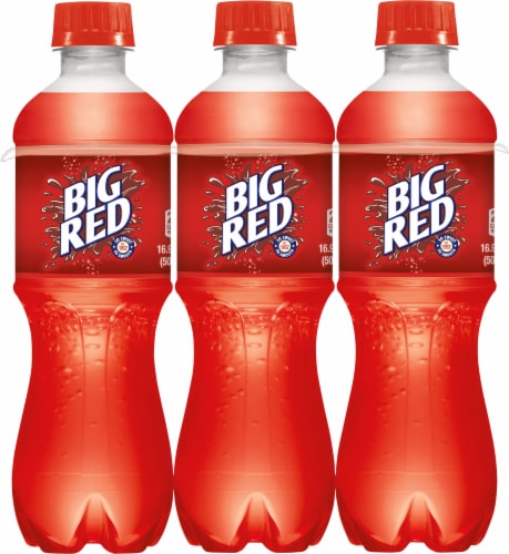 Big Red Soda Bottles Perspective: front