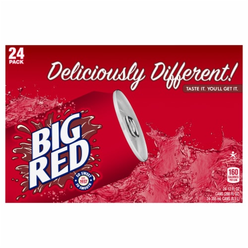 Big Red Soda Cans Perspective: front