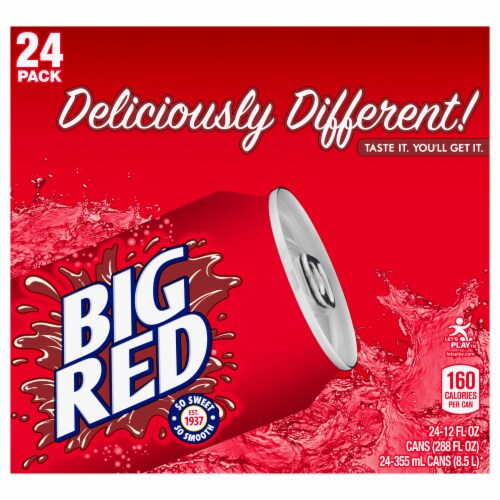 Big Red Soda Cans Perspective: front