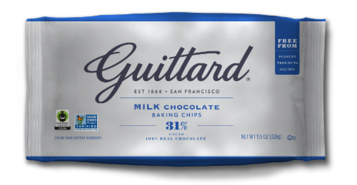 Guittard® 31% Cacao Milk Chocolate Chips Perspective: front