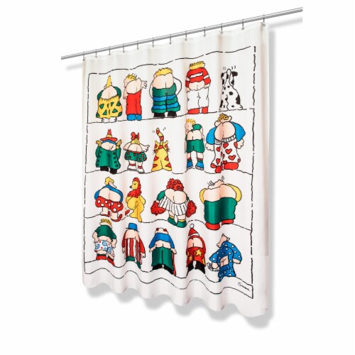 Bottoms  Up Fabric Shower Curtain - Size 70  X 72 Perspective: front